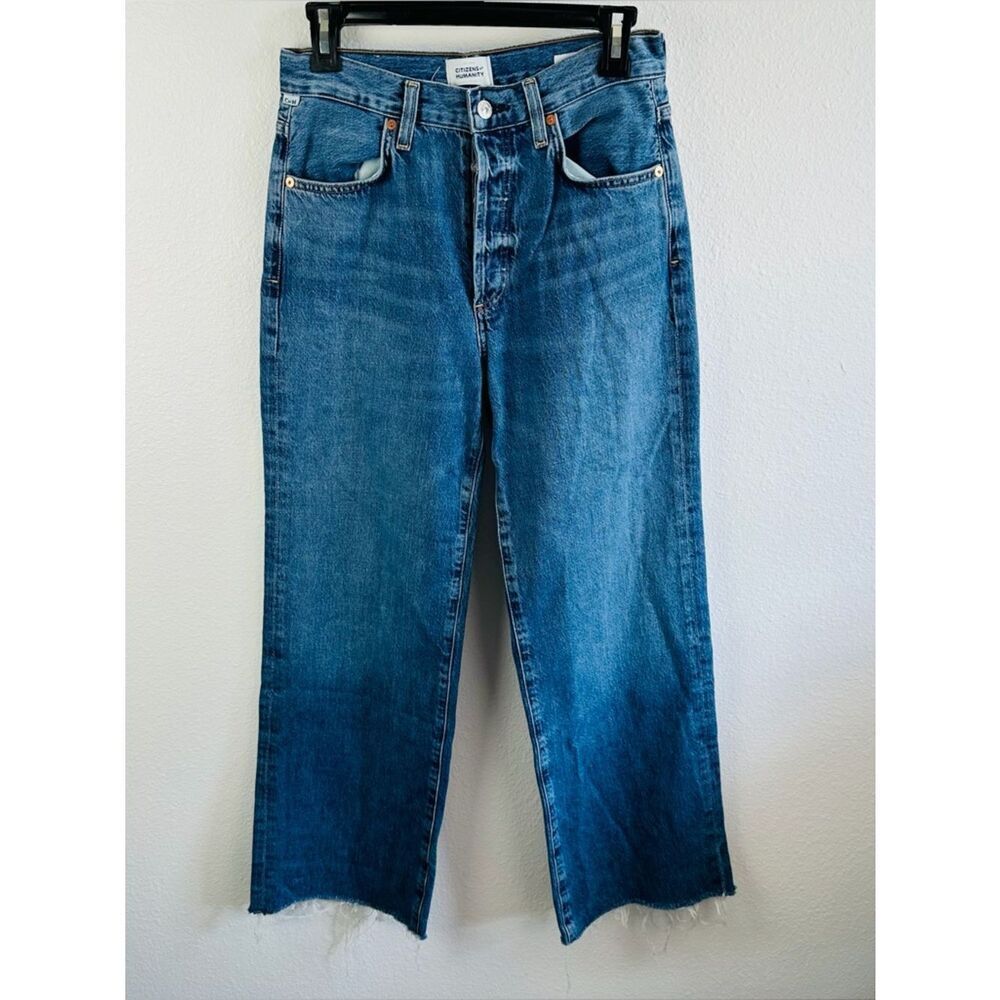 Citizens of Humanity Womens Denim Jeans Size 26 Annina High Rise Wide Leg Baggy
